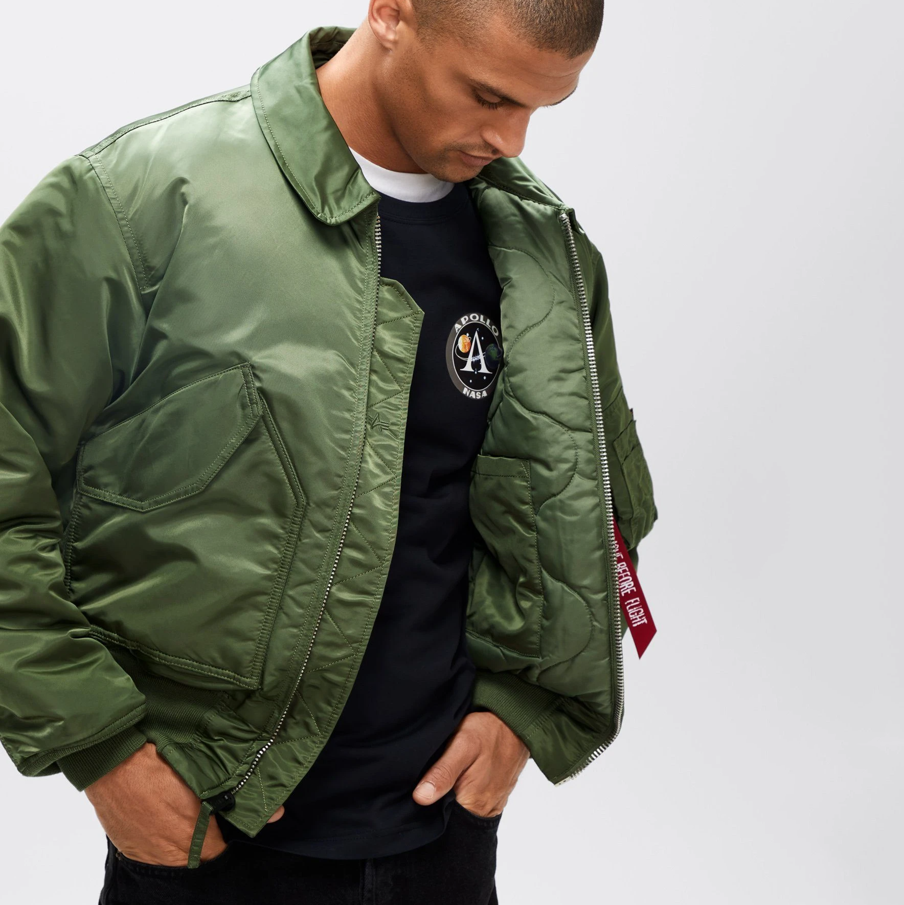 Cwu 45p Navy Flight Jacket Green Marines Alpha Industries Flyers