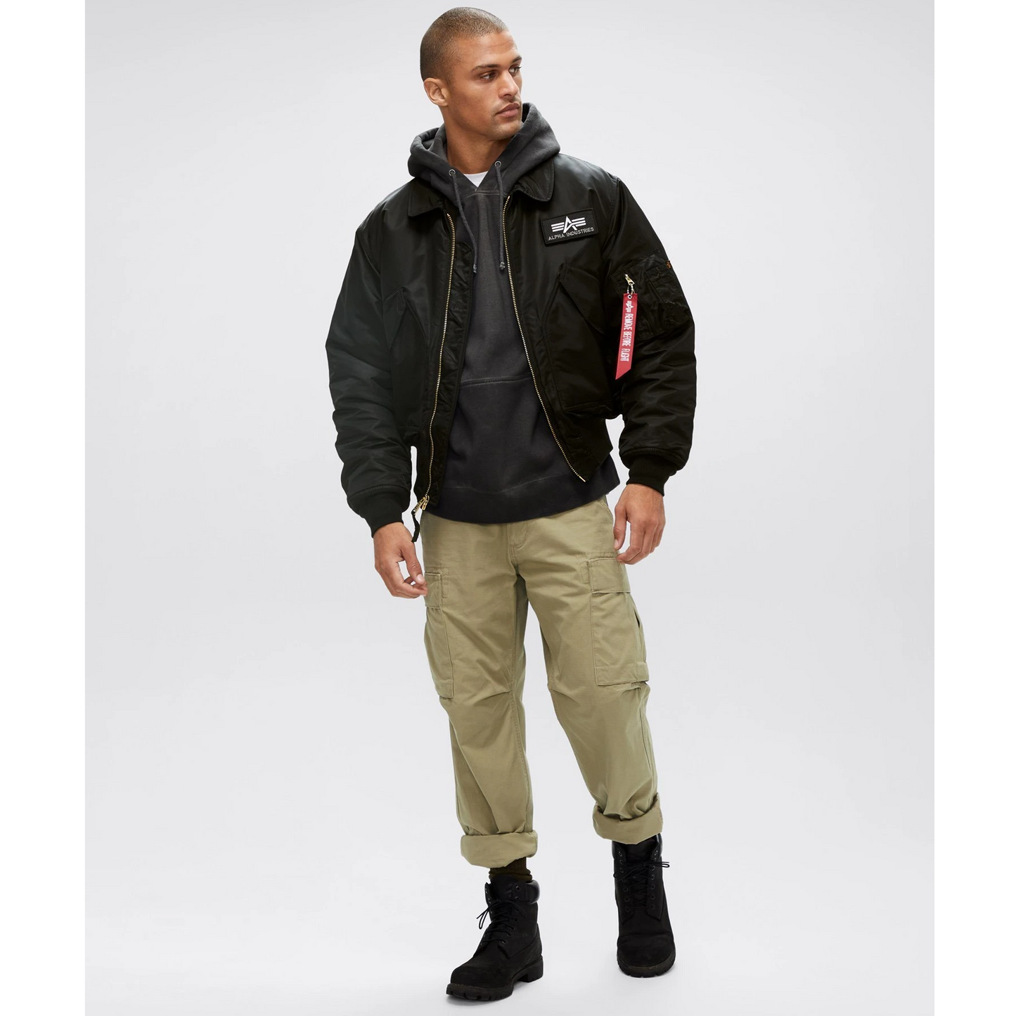 ALPHA CWU 45P FLIGHT JACKET (BLACK)
