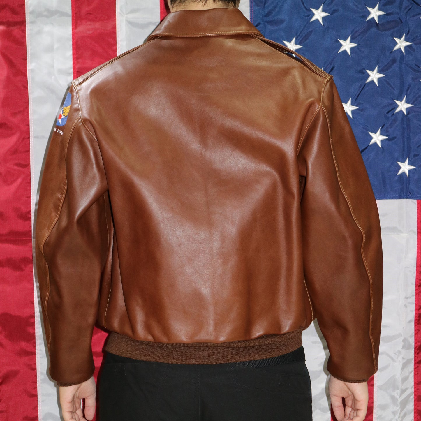 A-2 Type U.S. Air Force WWII Flight Leather Jacket - Eastman® Havana Brown Horsehide 'Slender'