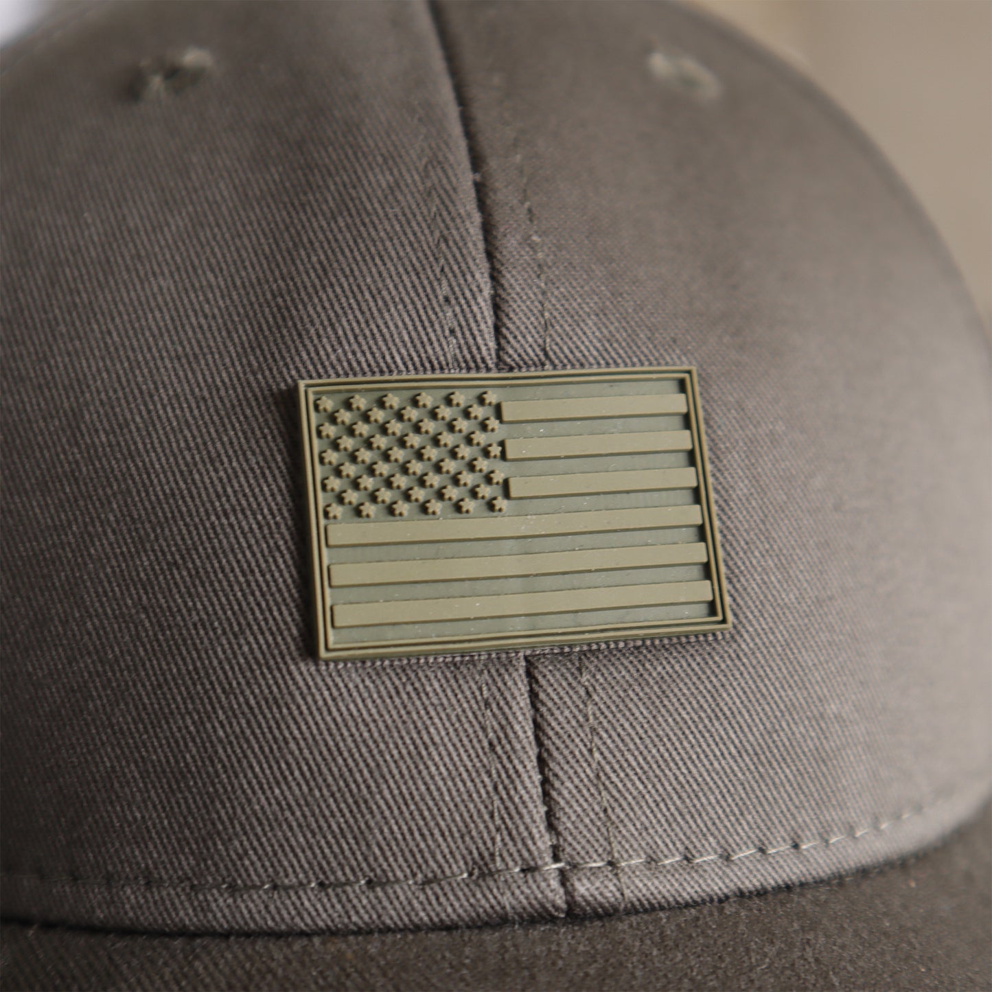 Structured Rubber USA Flag Cap
