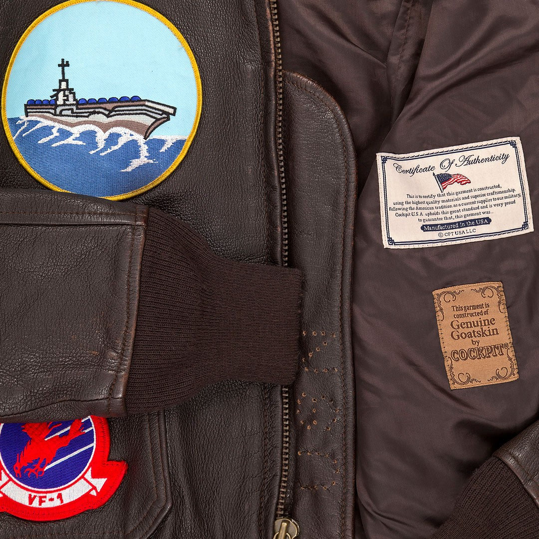 Cockpit Top Gun Maverick G-1 Leather Flight Jacket