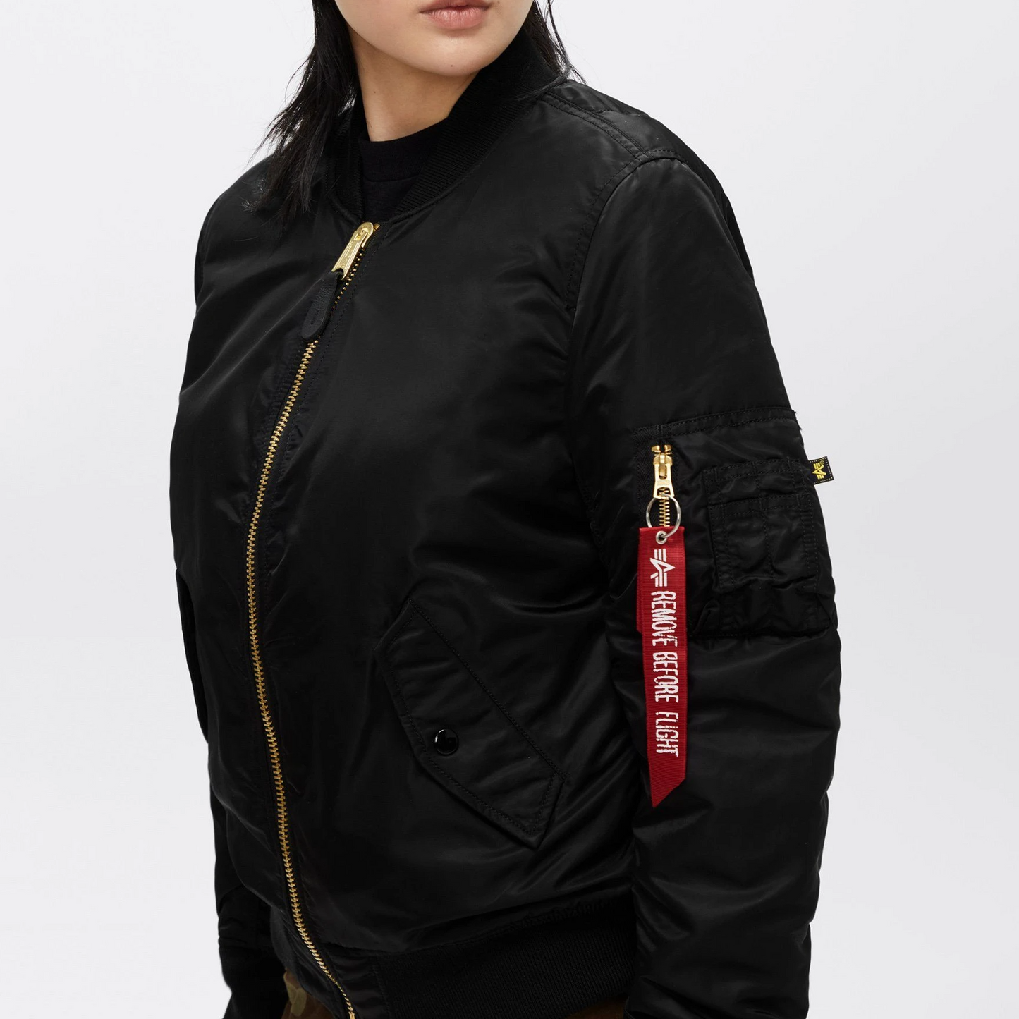 ALPHA MA-1 W FLIGHT JACKET (BLACK) WOMEN