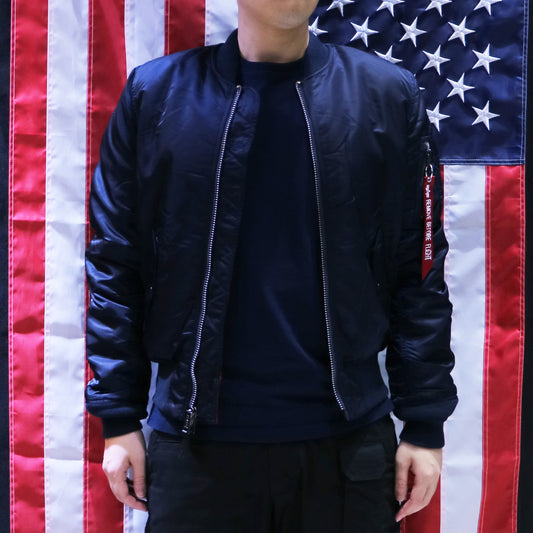 ALPHA MA-1 FLIGHT JACKET SLIM FIT (REPLICA BLUE)