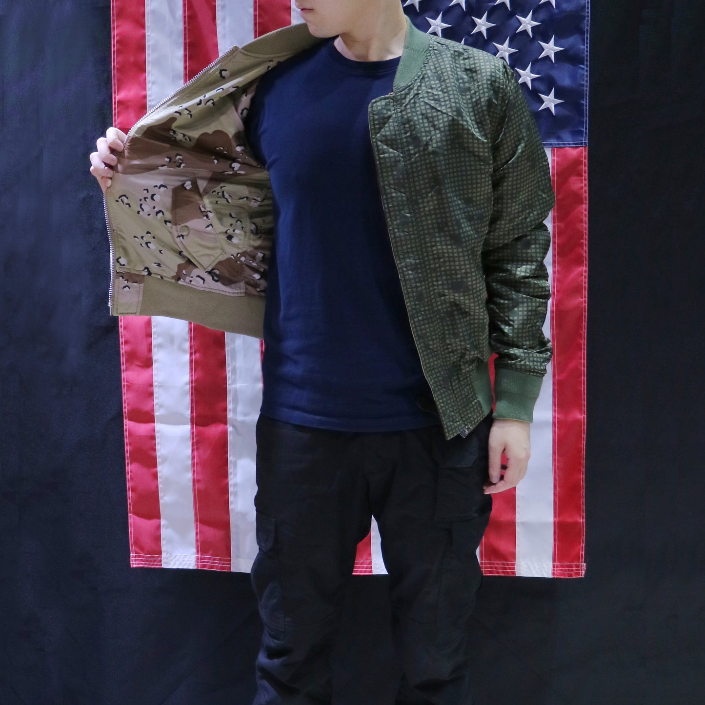 ALPHA MA-1 DOUBLE CAMO FLIGHT JACKET