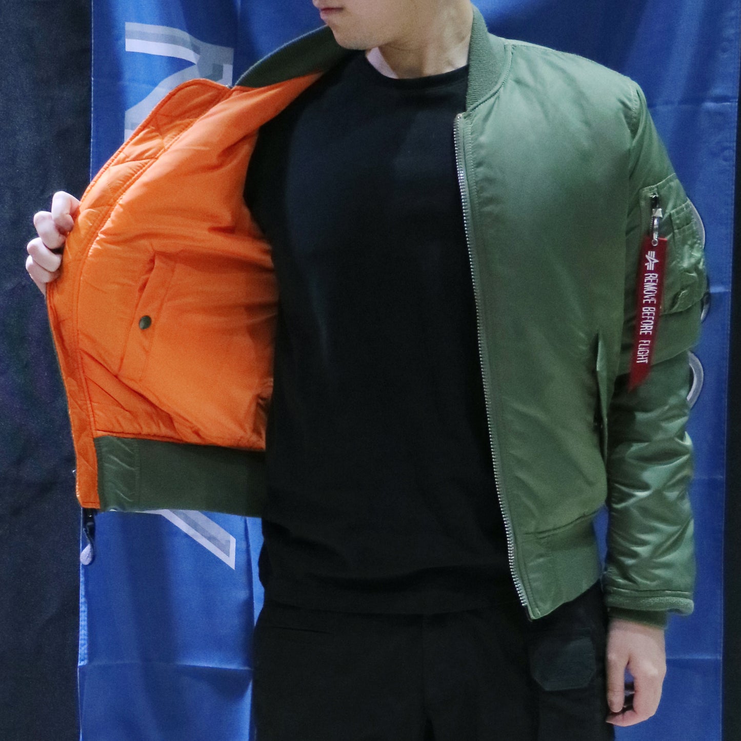 ALPHA MA-1 FLIGHT JACKET SLIM FIT (SAGE)