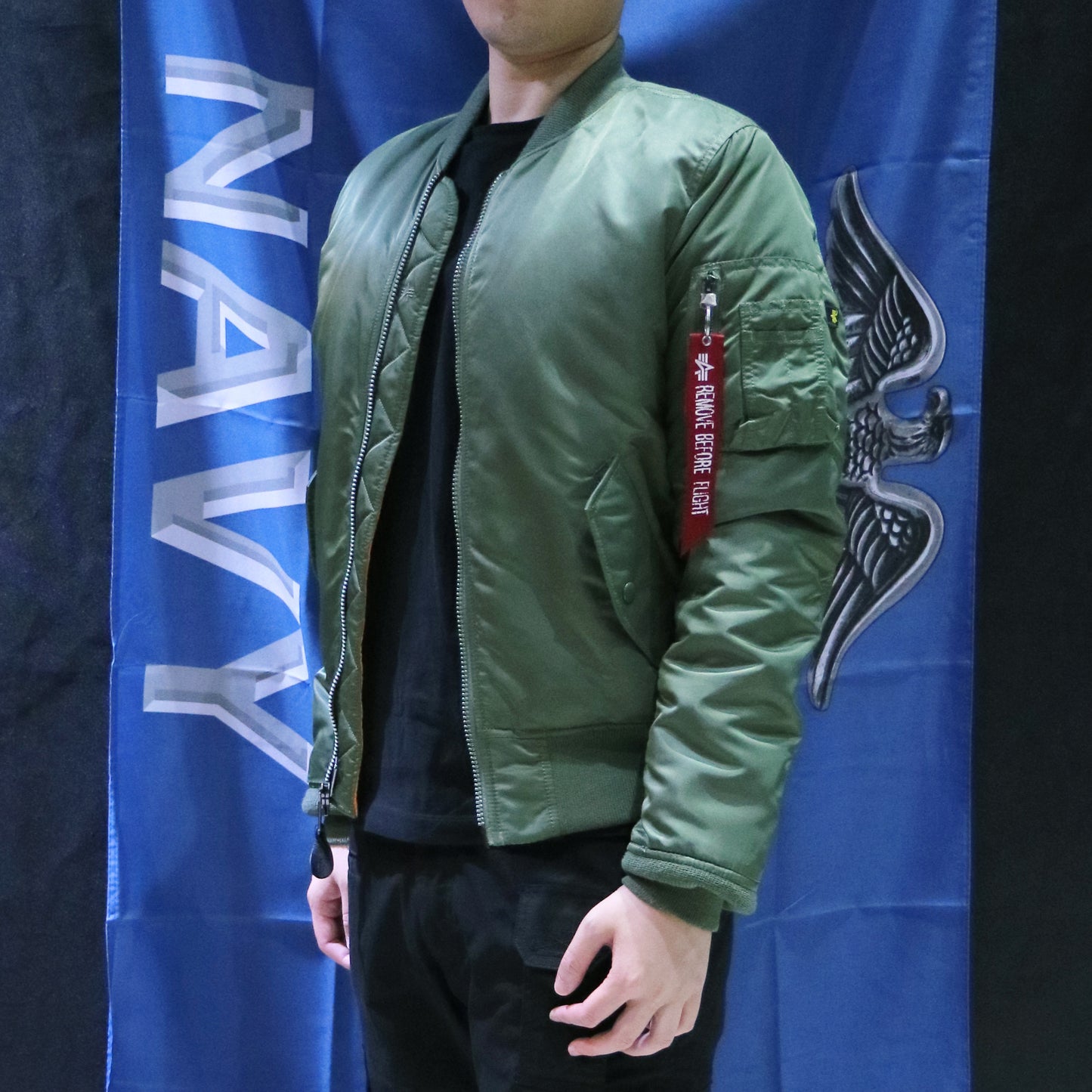 ALPHA MA-1 FLIGHT JACKET SLIM FIT (SAGE)