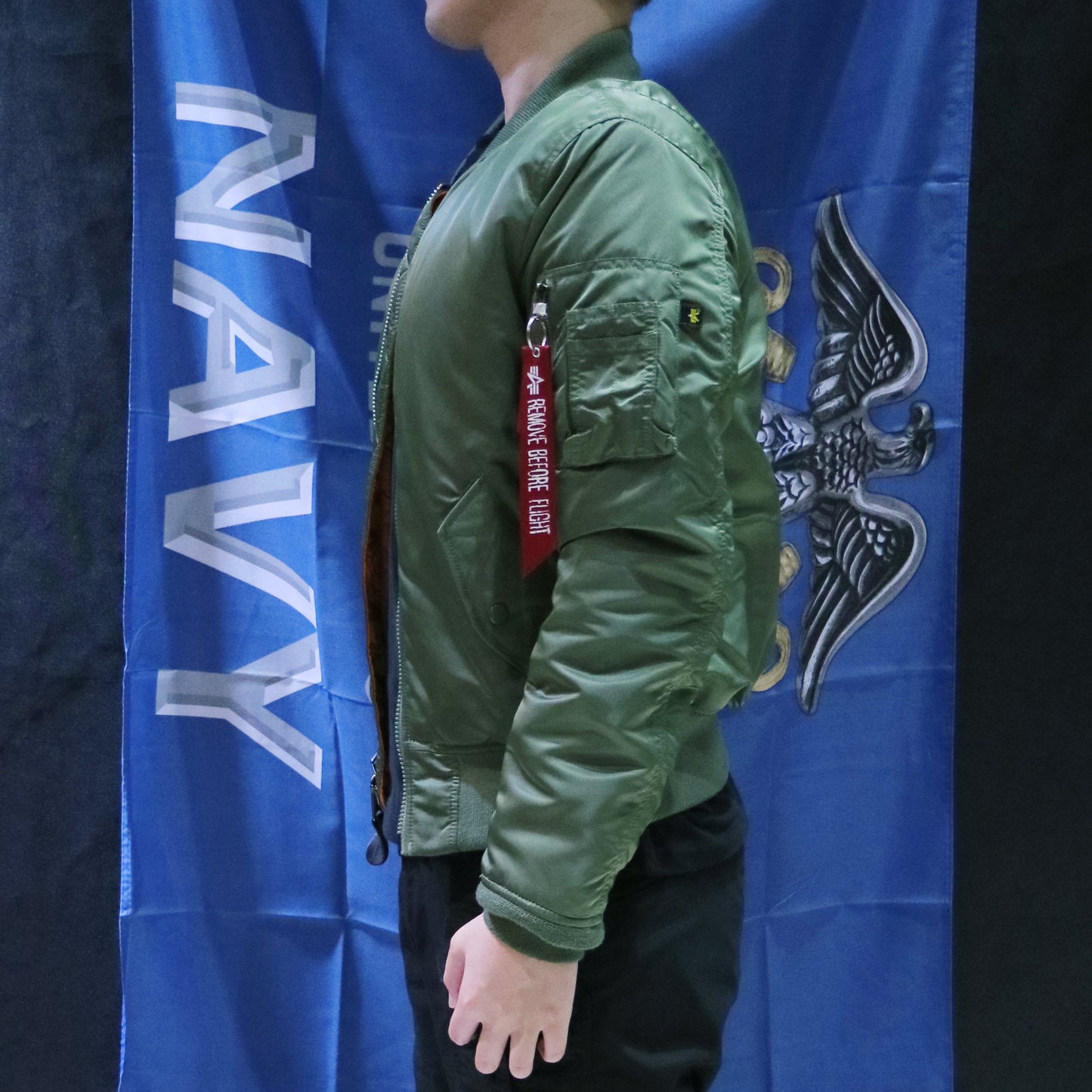 ALPHA MA-1 FLIGHT JACKET SLIM FIT (SAGE)