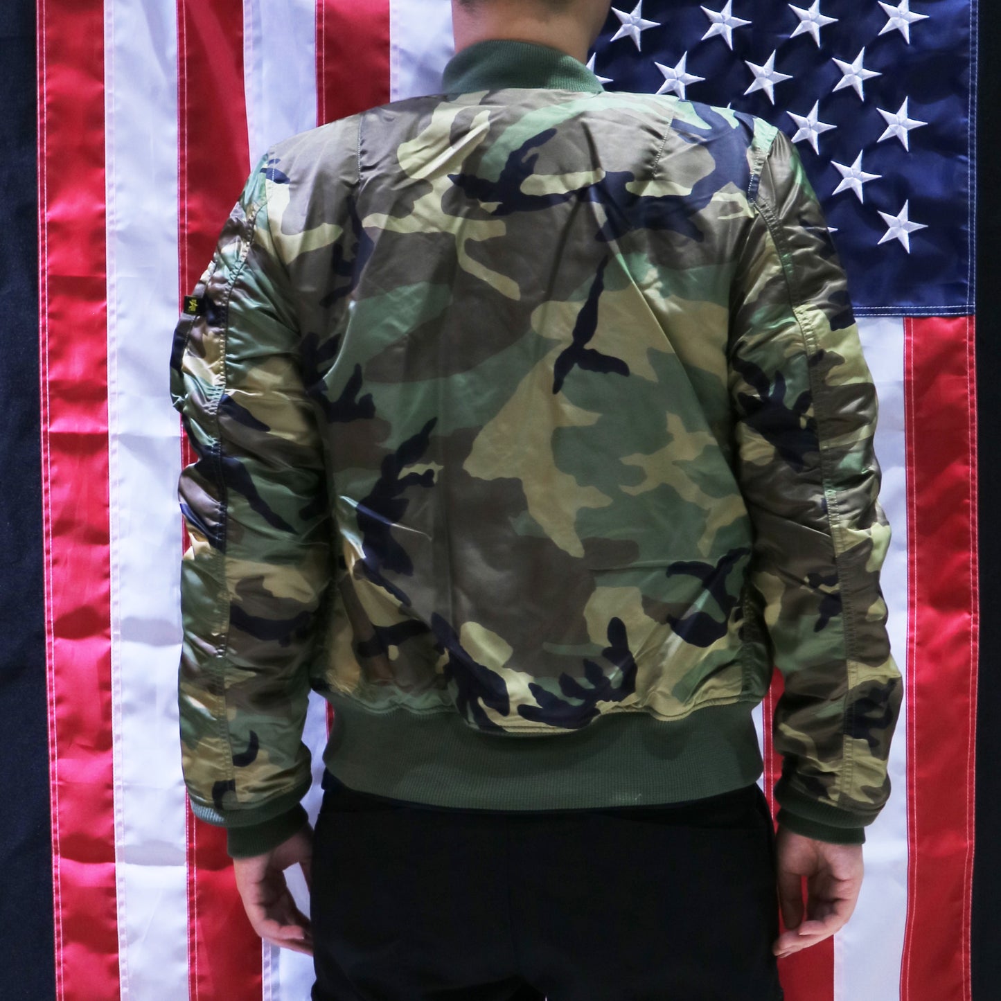 ALPHA MA-1 FLIGHT JACKET SLIM FIT (WOODLAND CAMO)