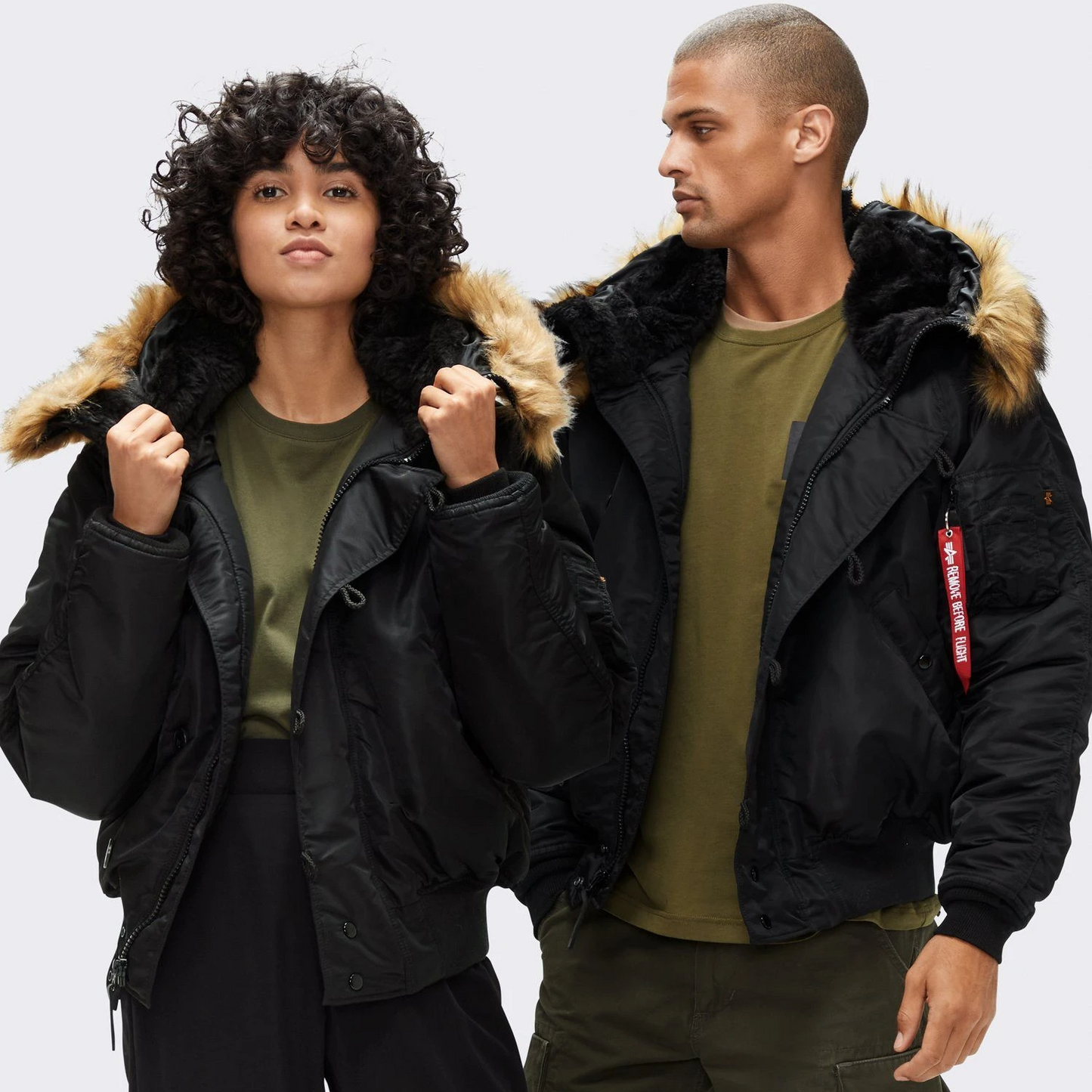 ALPHA N-2B SHORT WAIST PARKA (BLACK)