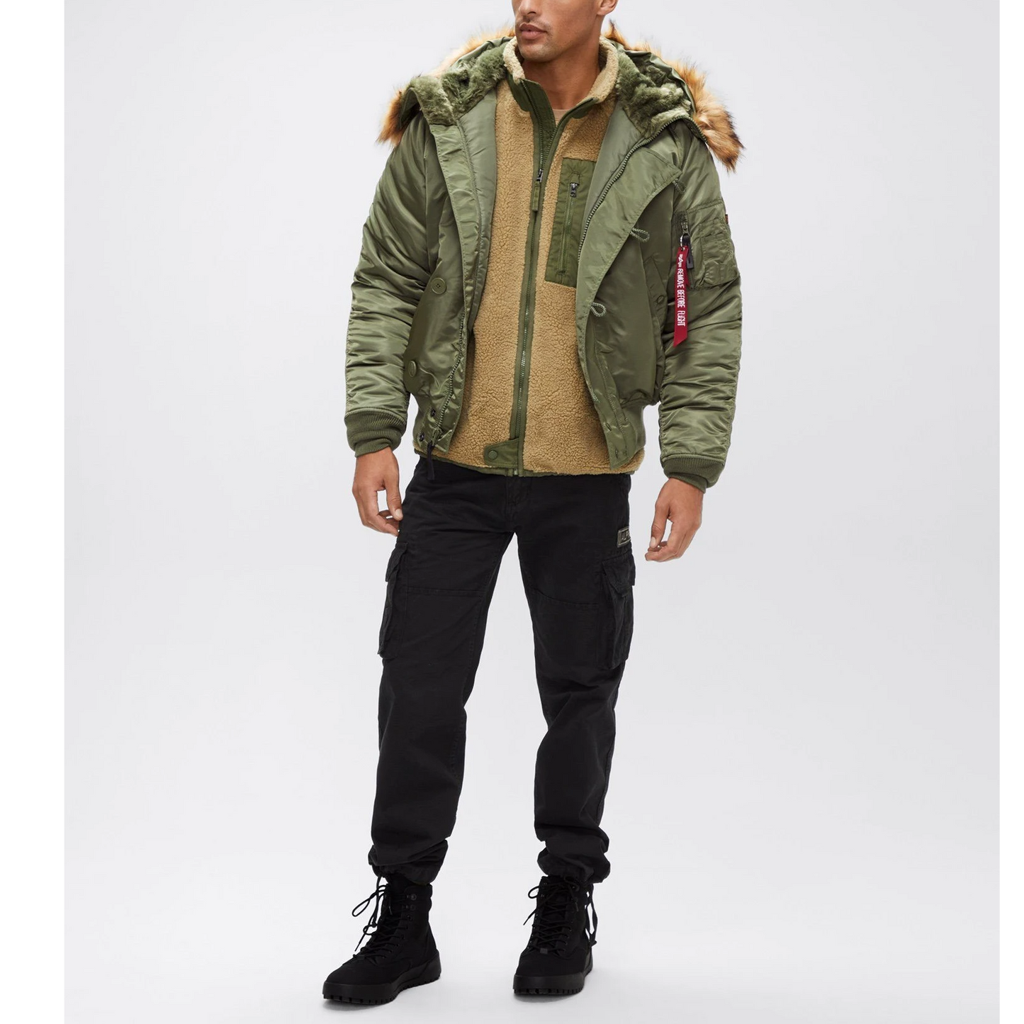 ALPHA N-2B SHORT WAIST PARKA (SAGE)