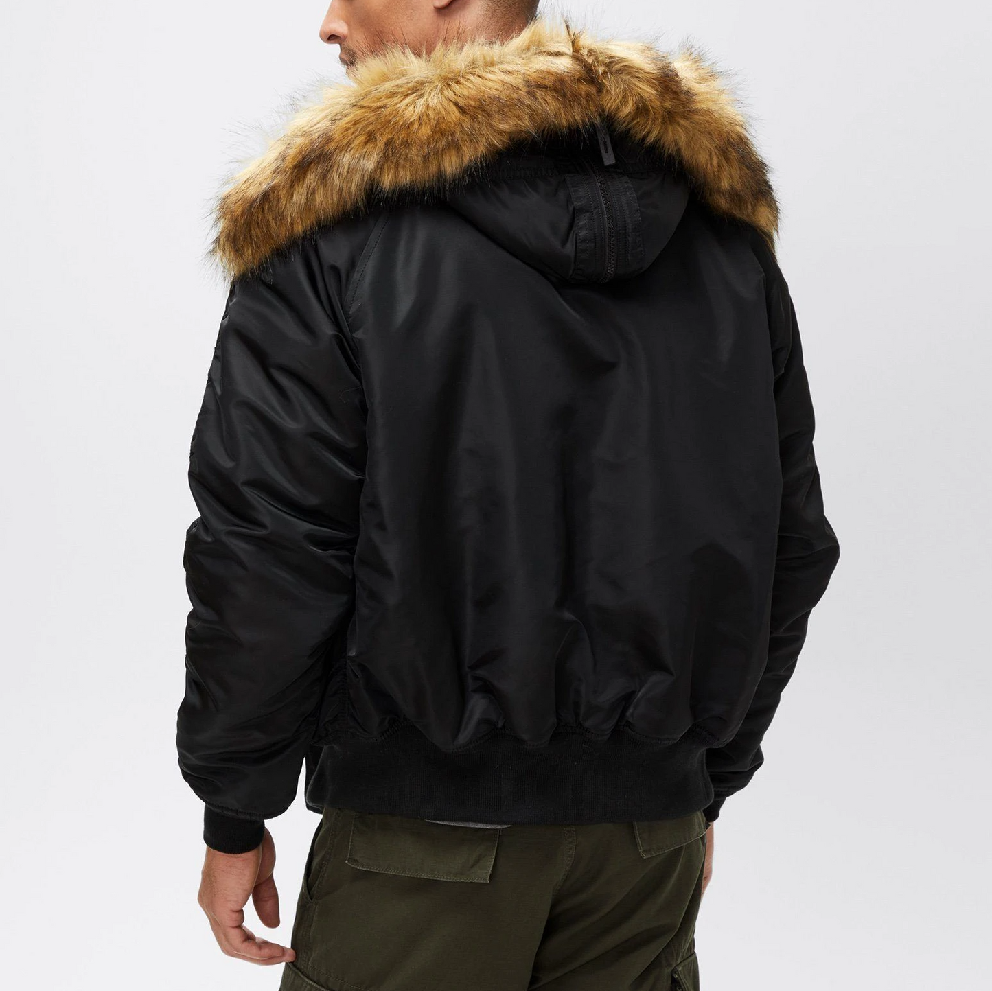 ALPHA N-2B SHORT WAIST PARKA (BLACK)