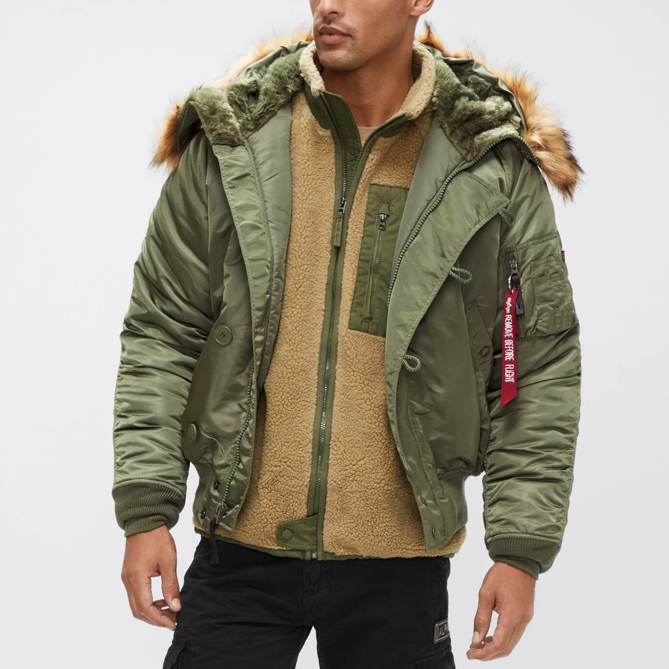 ALPHA N-2B SHORT WAIST PARKA (SAGE)