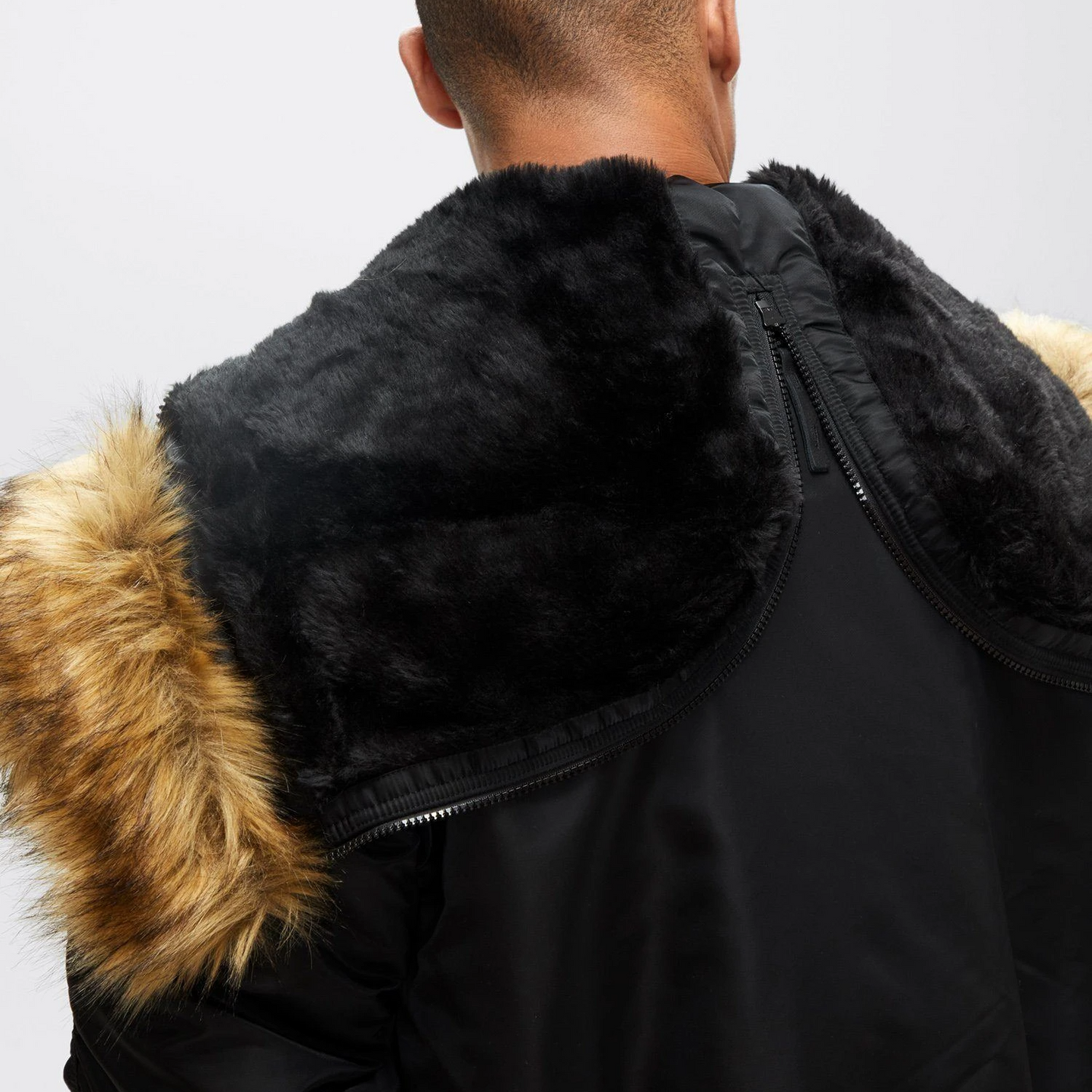 ALPHA N-2B SHORT WAIST PARKA (BLACK)