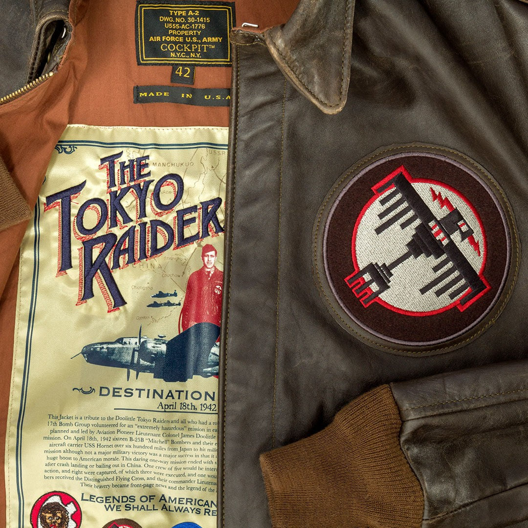 Cockpit Tokyo Raiders™ A-2 Leather Flight Jacket
