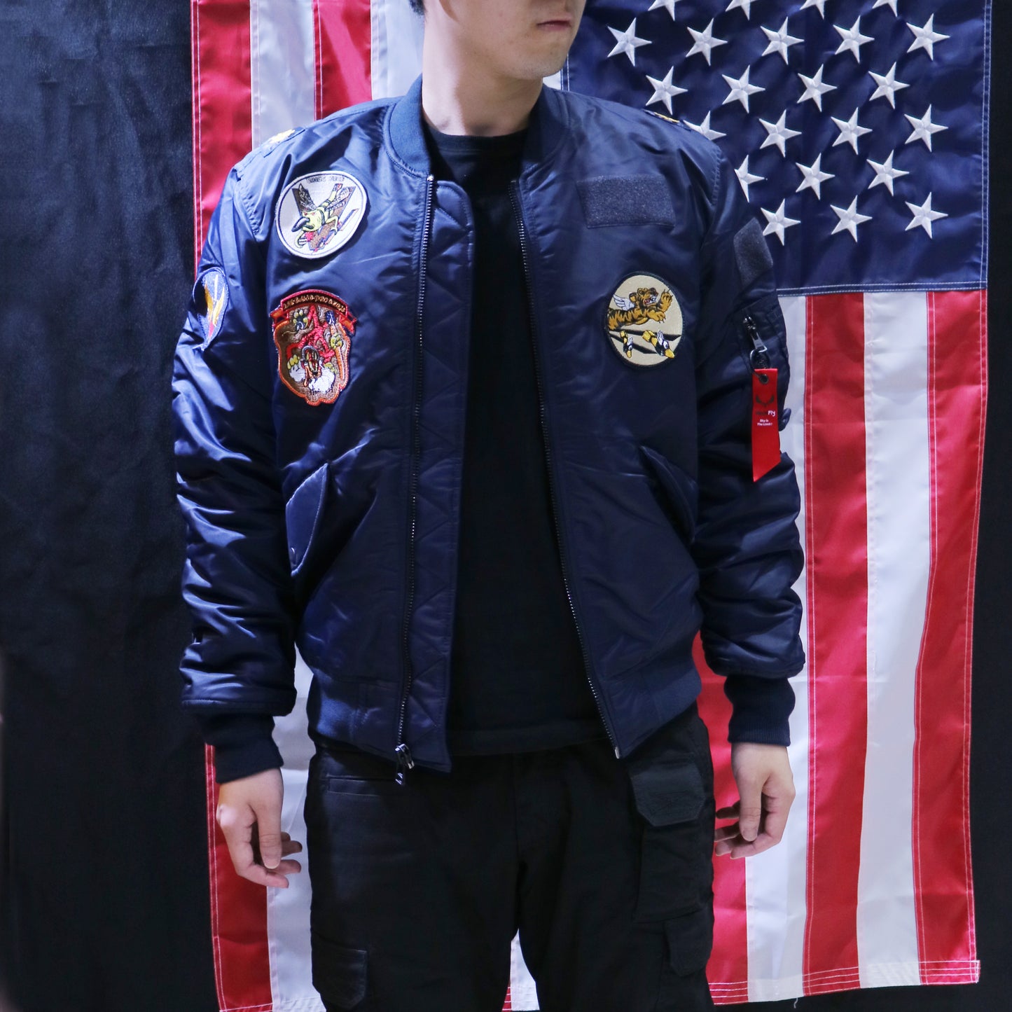 VANCEFLY MA-1 Flight Jacket (Blue)
