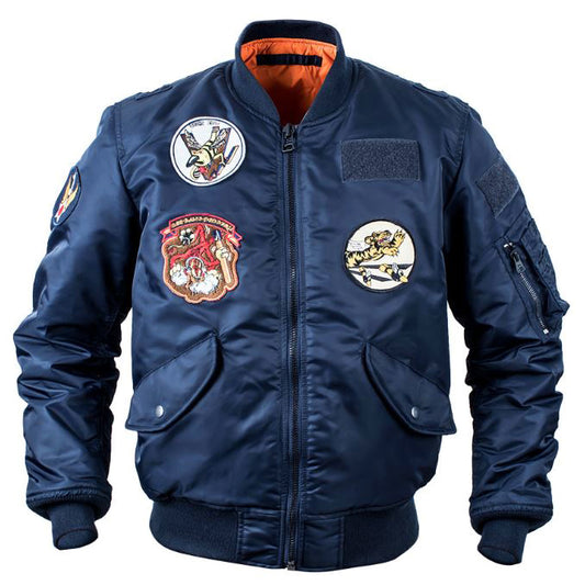 VANCEFLY MA-1 Flight Jacket (Blue)
