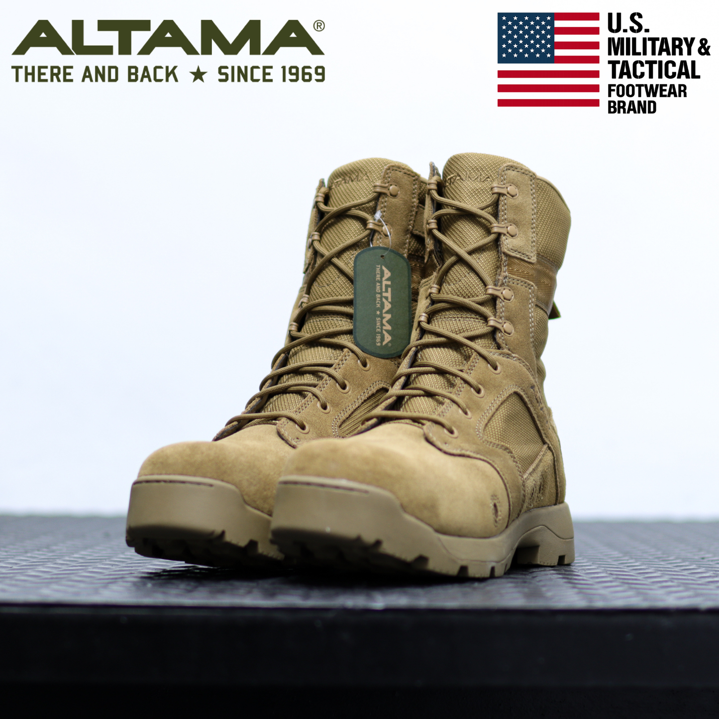 美國 Altama 10.5" 側拉鍊安全頭突擊軍靴