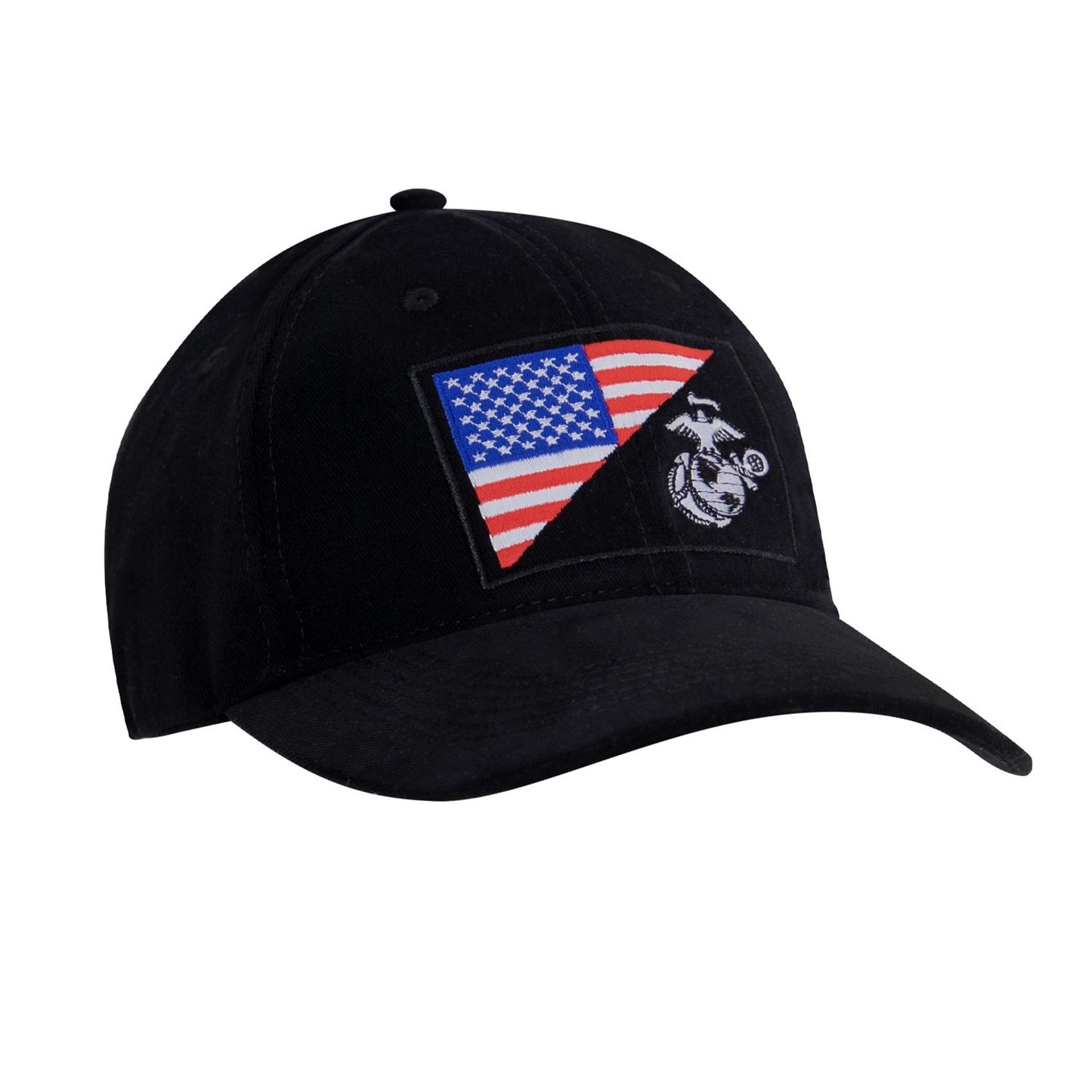 Rothco USMC 官方授權 EGA＋美國旗低帽冠刺繡帽
