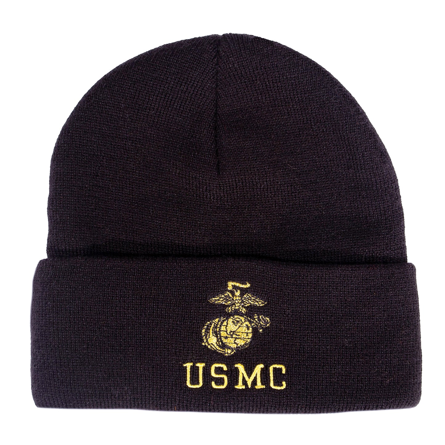 Rothco USMC 金色鷹球錨刺繡 保暖冷帽｜軍事風針織毛帽
