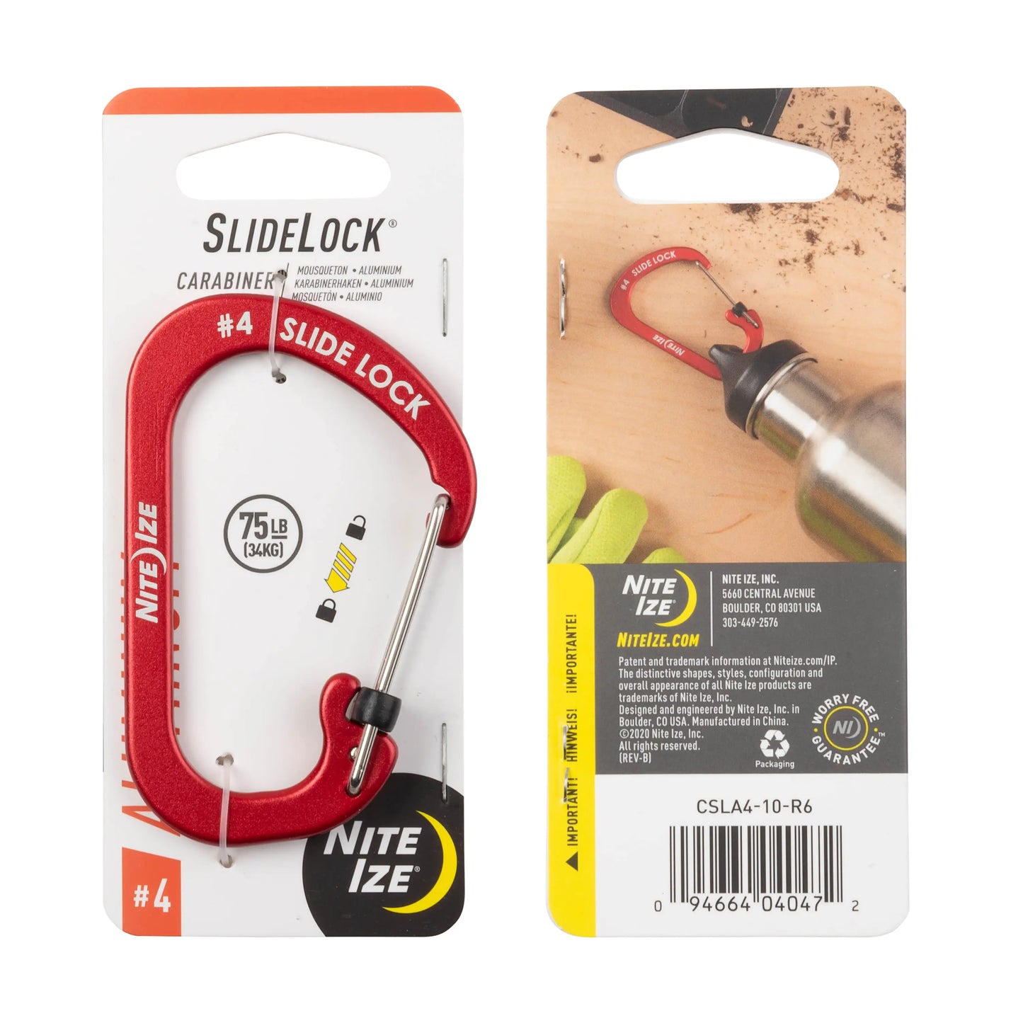 Nite Ize SlideLock® 鋁製登山扣 - 輕便耐用，安全鎖定