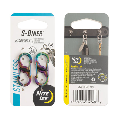 Nite Ize S-Biner MicroLock 不銹鋼迷你鎖扣 - 輕巧、安全、可靠