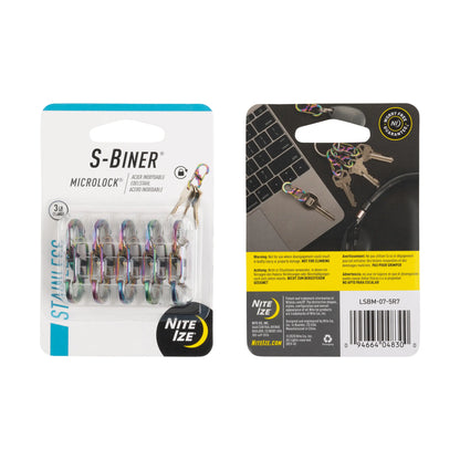 Nite Ize S-Biner MicroLock 不銹鋼迷你鎖扣 - 輕巧、安全、可靠