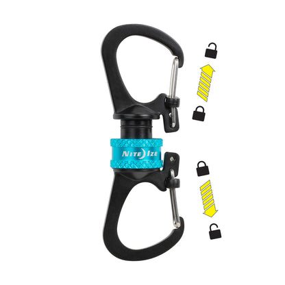 Nite Ize SlideLock® 360° Magnetic Locking Dual Carabiner