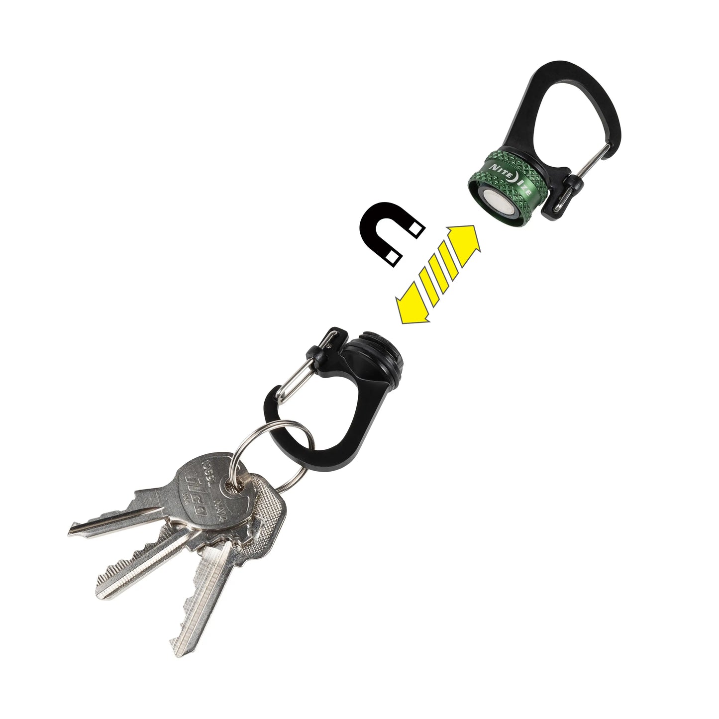 Nite Ize SlideLock® 360° Magnetic Locking Dual Carabiner