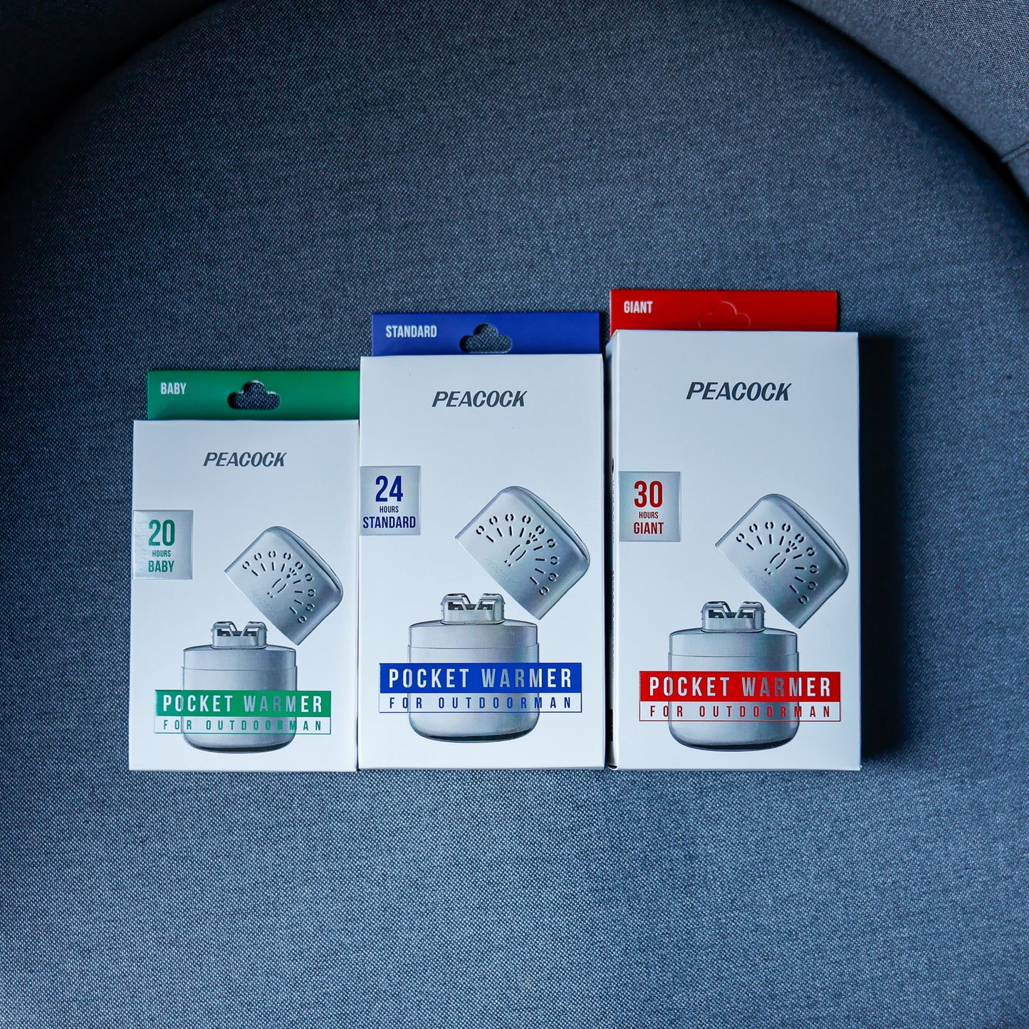 Peacock 可重用口袋暖手器 - 持久溫暖 - 白金觸媒技術