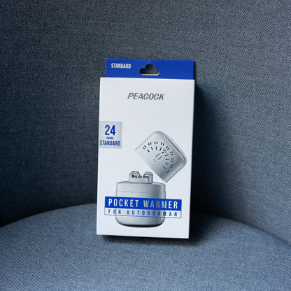 Peacock 可重用口袋暖手器 - 持久溫暖 - 白金觸媒技術