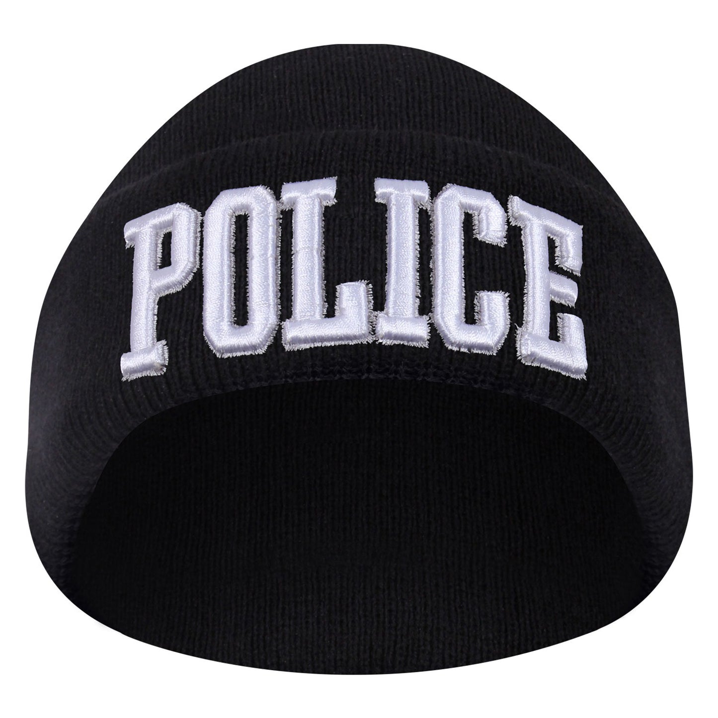 Rothco POLICE 刺繡保暖針織帽 — 雙層腈綸