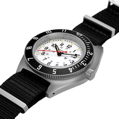 Marathon 41MM Arctic Steel Navigator with Date (SSNAV-D) on Nylon DEFSTAN