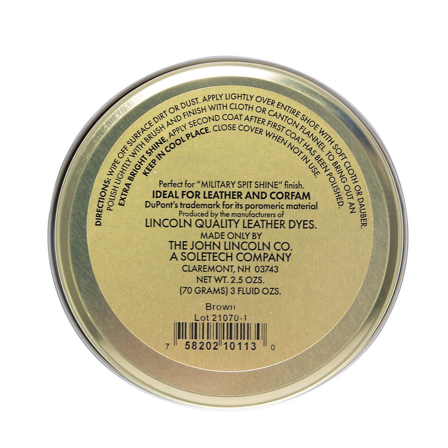 Lincoln USMC Stain Wax 鏡面鞋油 — 巴西棕櫚蠟 高亮拋光