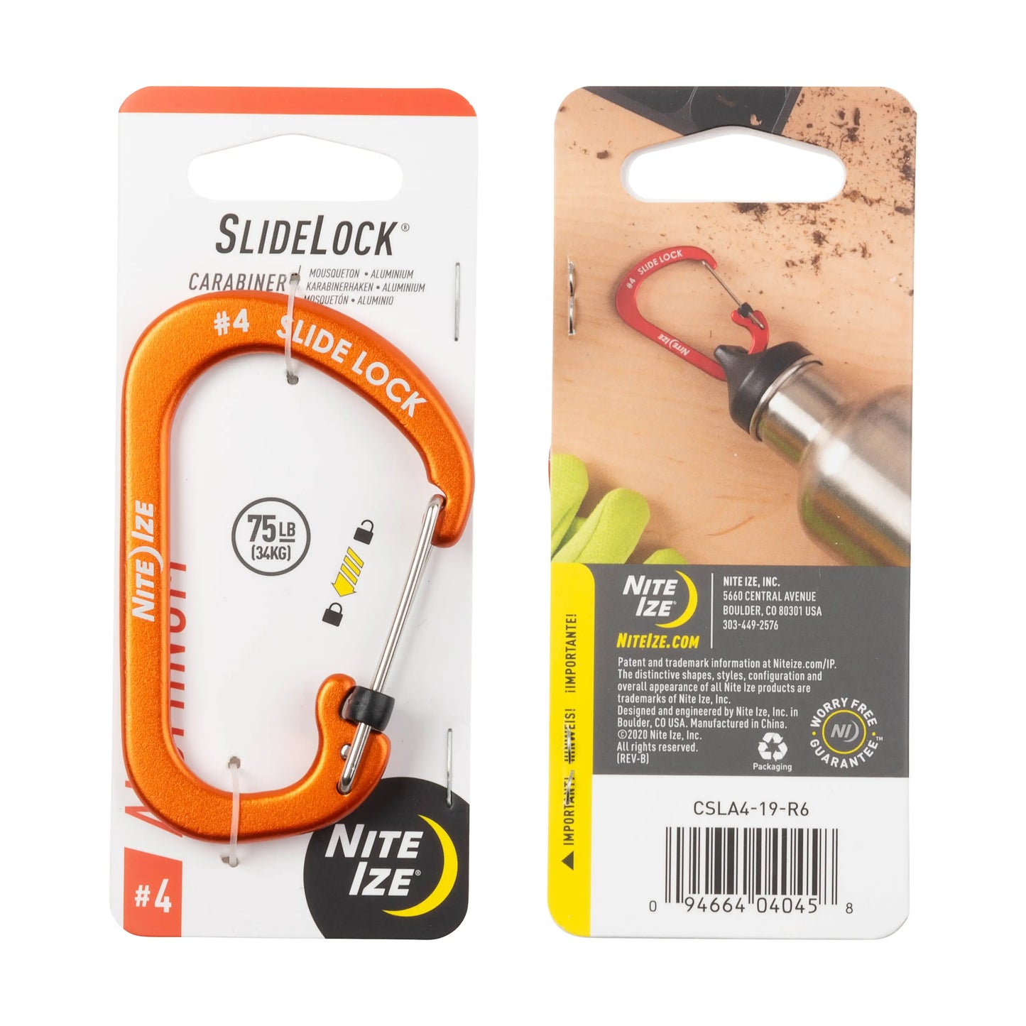 Nite Ize SlideLock® 鋁製登山扣 - 輕便耐用，安全鎖定