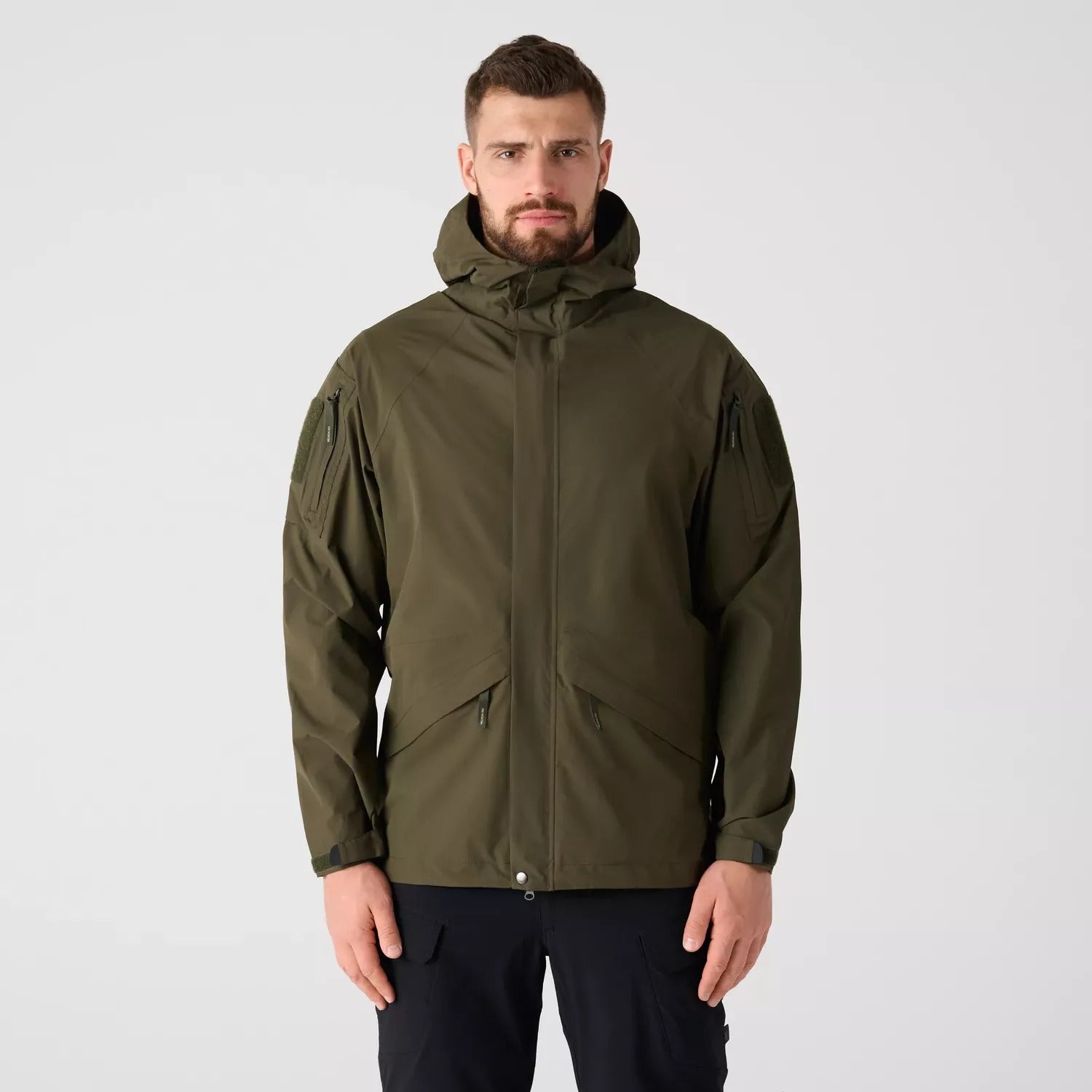 Helikon Chinook Dark Green 防水風褸正面