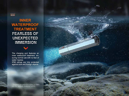 Fenix E-CP 2-in-1 Flashlight Power Bank | 1600 Lumens | 222m Throw | 5 Levels + Strobe | IP68