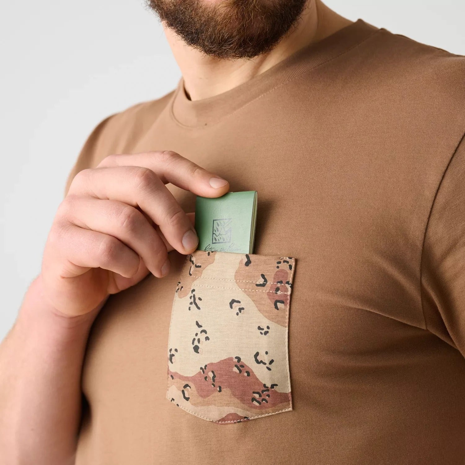 Helikon 6 Color Desert Pocket T 恤車線細節