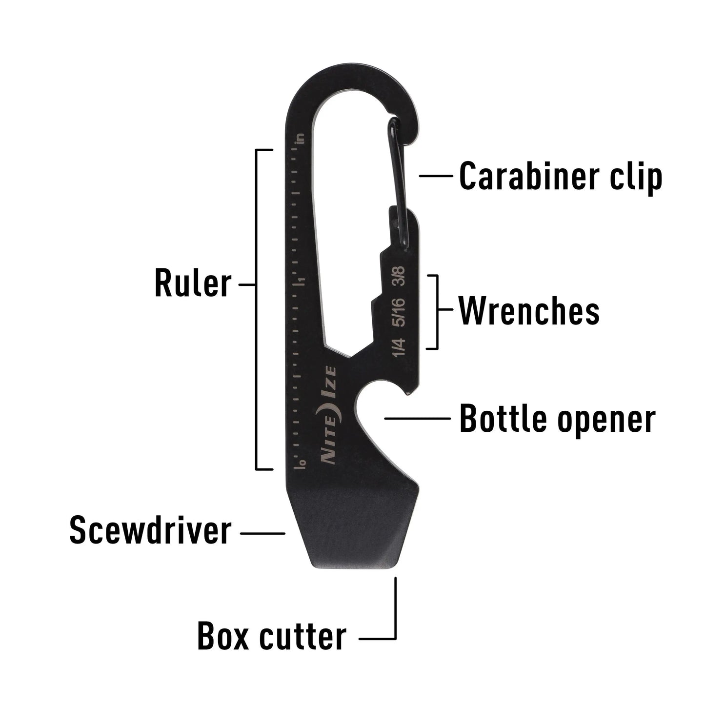 Nite Ize DoohicKey Key Tool - Compact 5-in-1 Multi-Tool