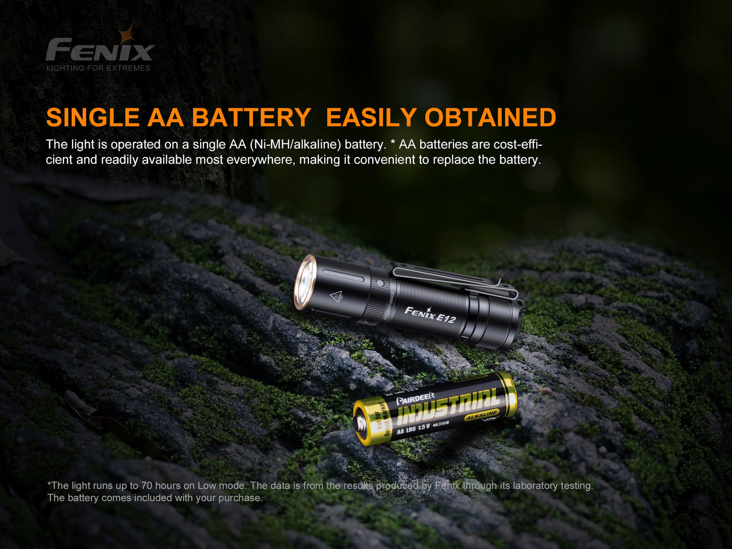 Fenix E12 Ultra-Compact AA EDC Flashlight