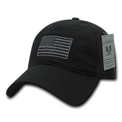 Tonal USA Flag Embroidered Cap
