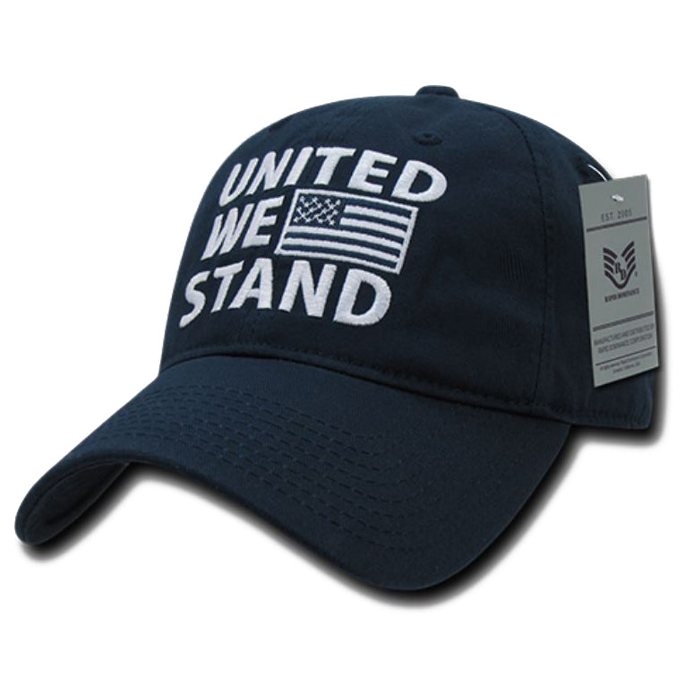 "UNITED WE STAND" Text Embroidered Cap