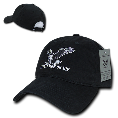 "Live Free or Die" Embroidered Cap