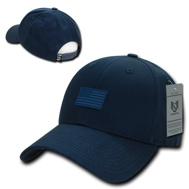 Structured Rubber USA Flag Cap