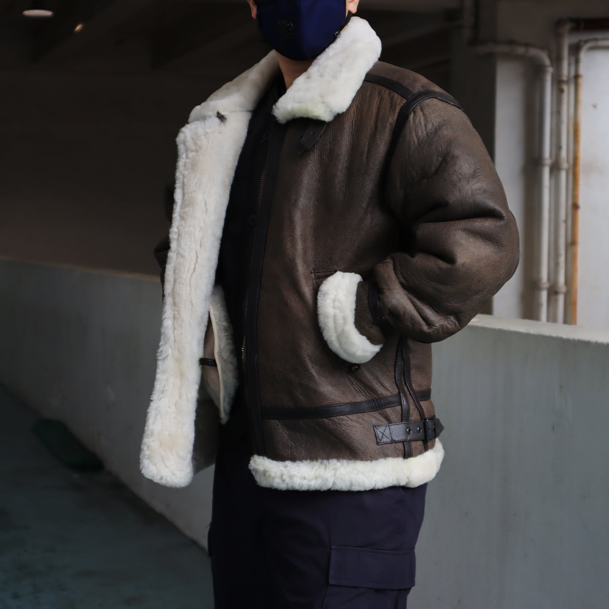 Alpha B-3 Sherpa Leather Bomber Jacket | HK Military Vintage And ...