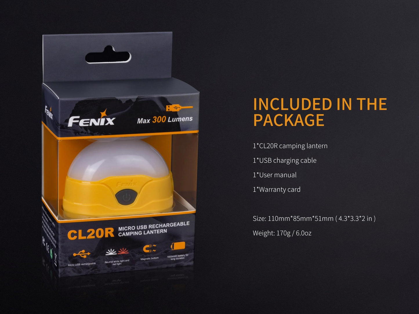 Fenix CL20R Rechargeable Camping Lantern