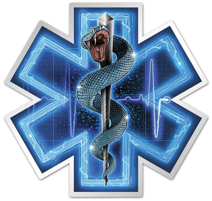 Silver Snake EMT Full, Reflective Decal