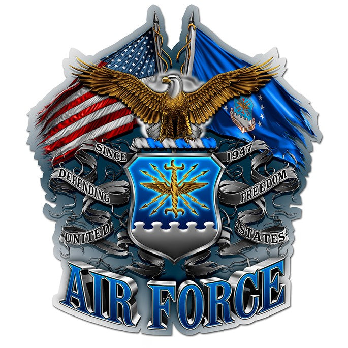 DOUBLE FLAG AIR FORCE EAGLE, Reflective Decals