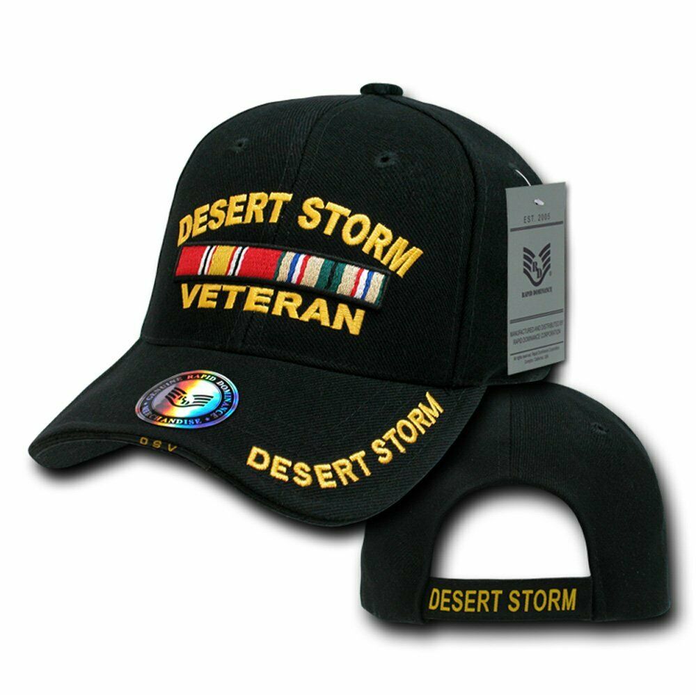 Desert Storm Veteran Badge DeLuxe Military Cap