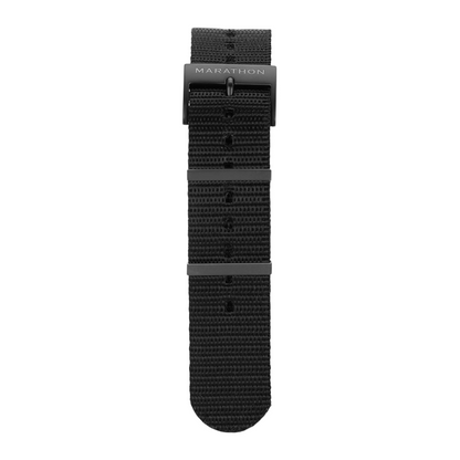 MARATHON 20mm Nylon NATO Watch Band/Strap with IP Black Stainless Steel Square Buckle
