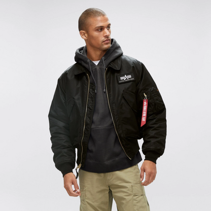 ALPHA CWU 45P FLIGHT JACKET (BLACK)